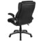 Emma and Oliver High Back Leather Executive Swivel Office Chair with Double Layered Headrest and Open Arms